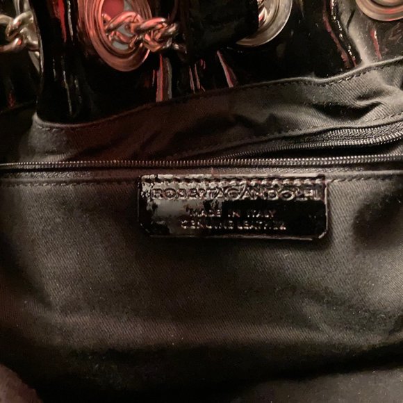 ROBERTA GANDOLFI Black Horsehair Leather Handbag - Picture 5 of 6